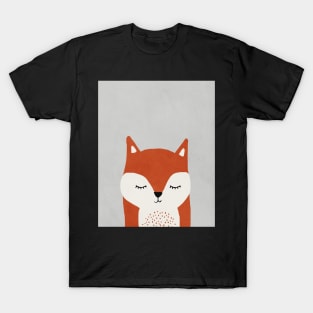 Fox, Abstract, Mid century modern kids wall art, Nursery room T-Shirt